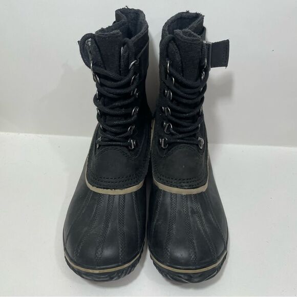 Sorel Black Waterproof Winter Fancy Lace Snow Boots - Picture 5 of 9